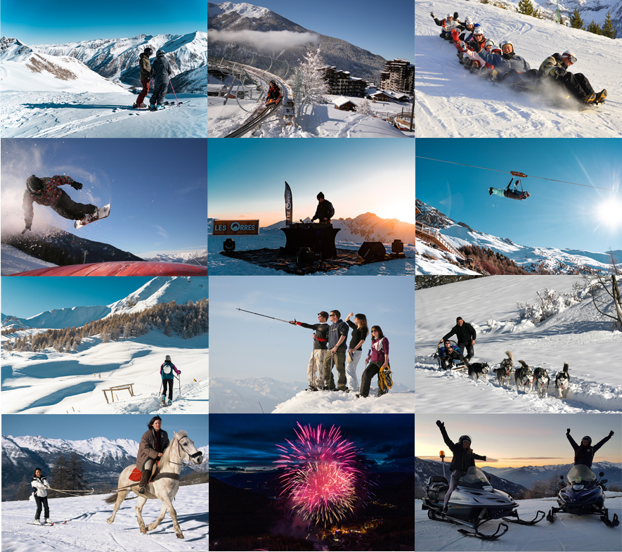 La station des Orres - Hautes Alpes - en hiver