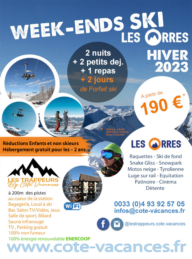 Hôtel Les Trappeurs By Côté Vacances - Week-end ski Les Orres - Hautes-Alpes