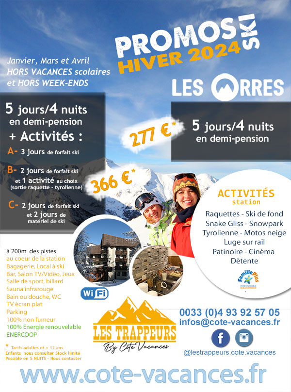 Promotion séjour ski hors vacances Les Orres Hautes Alpes