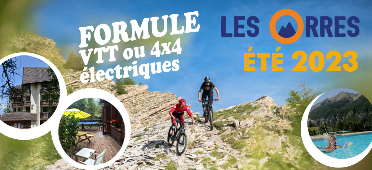 Formule week-end aux Orres Hautes Alpes avec location VTT ou 4x4 électriques