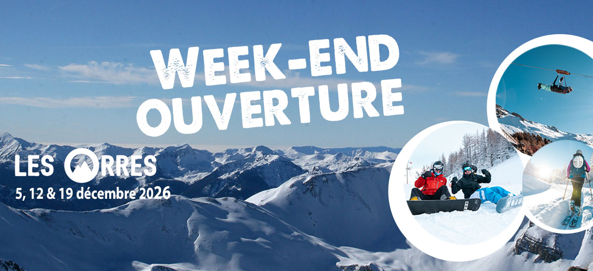 Offre Week-ends ouverture de la Station de ski les Orres en Décembre 2026