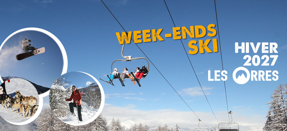 Week-ends ski Les Orres de Janvier à Avril 2027