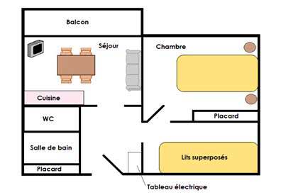 Appartement à louer à Bois Méan Les Orres Plan